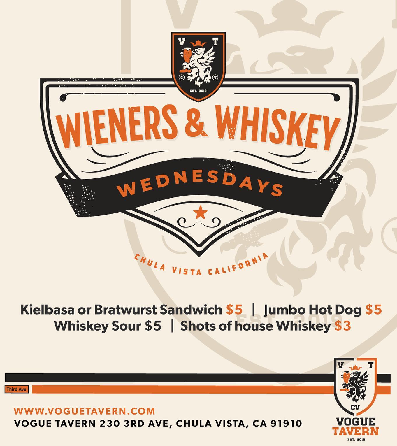 Weiners and Whiskey Wednesdays: Food and Drink Specials