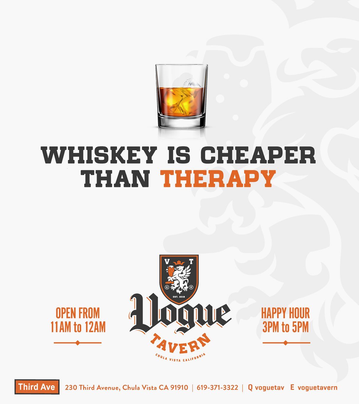 Whiskey is cheaper than therapy